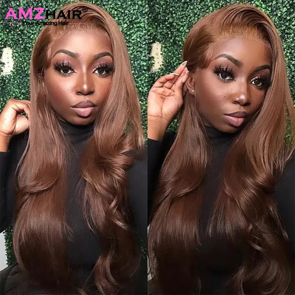 HD Transparent 30 Inch Chocolate Brown Colored Lace