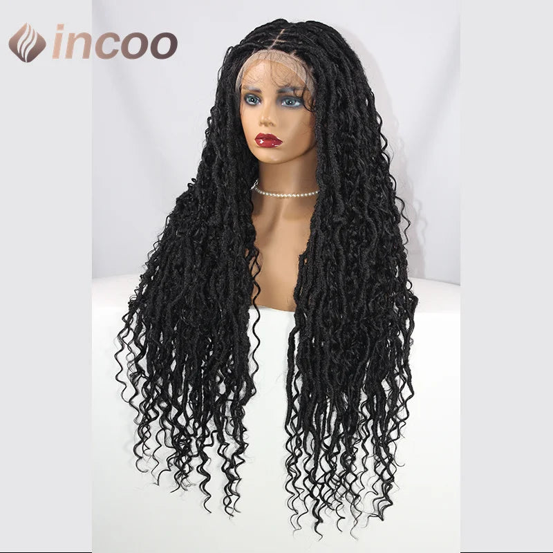 32 inch Butterfly Loc Dark Ginger Full Lace