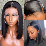 Blonde Bob Wigs Deep Part 13x4 Human Hair