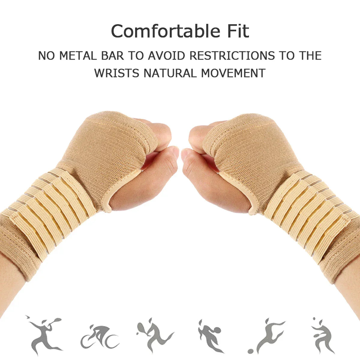 2pcs Elastic Bandage Wrist Guard Support Arthritis Sprain