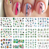 12 Designs Nail Stickers Set Mixed Floral Geometric