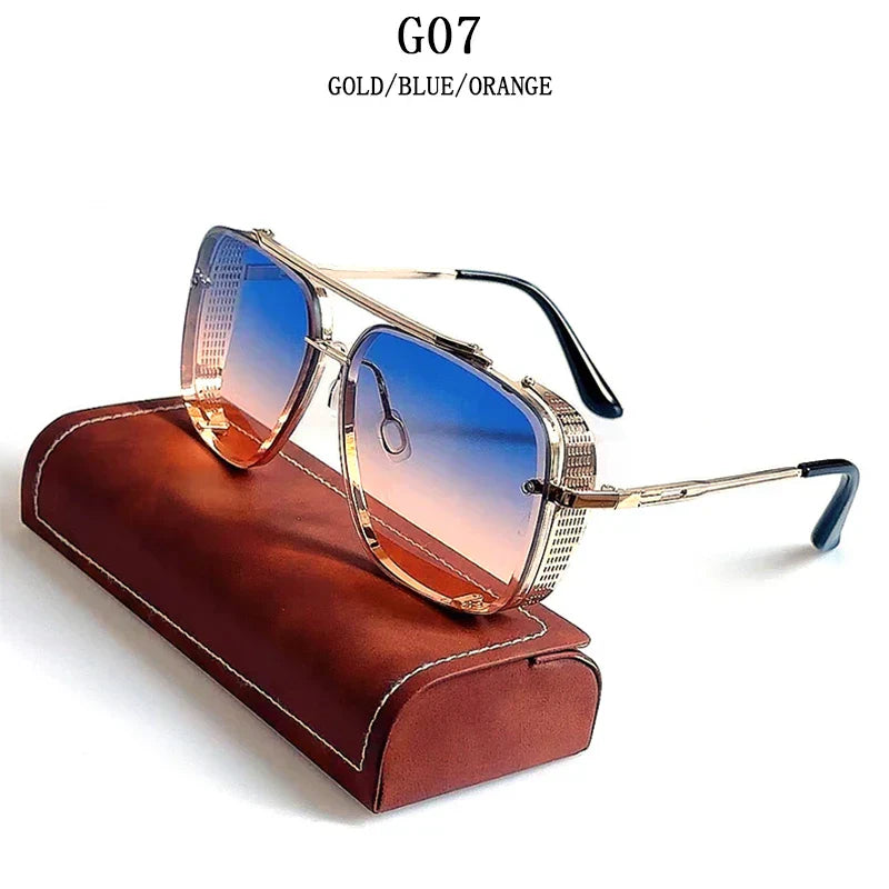 Vintage Steampunk Sunglasses Men Punk Oversized Sunglasses Women