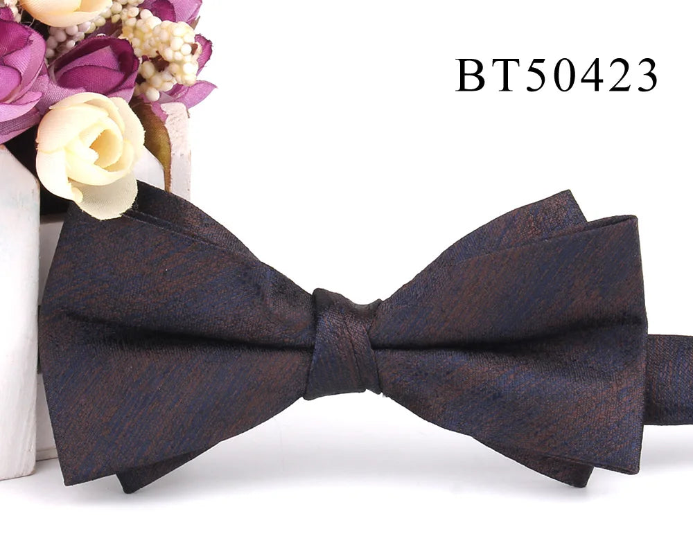 New Suits Bowtie For Groom Fashion Striped Bow