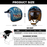 2023 Retro Open Face Motorcycle Helmet - Vintage Chopper DOT