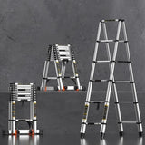 Home Kitchen Telescopic Ladder Aluminum Alloy Step Stools