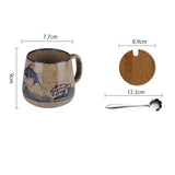 YWDL 380ml Japanese Retro Style Ceramic Coffe Mug