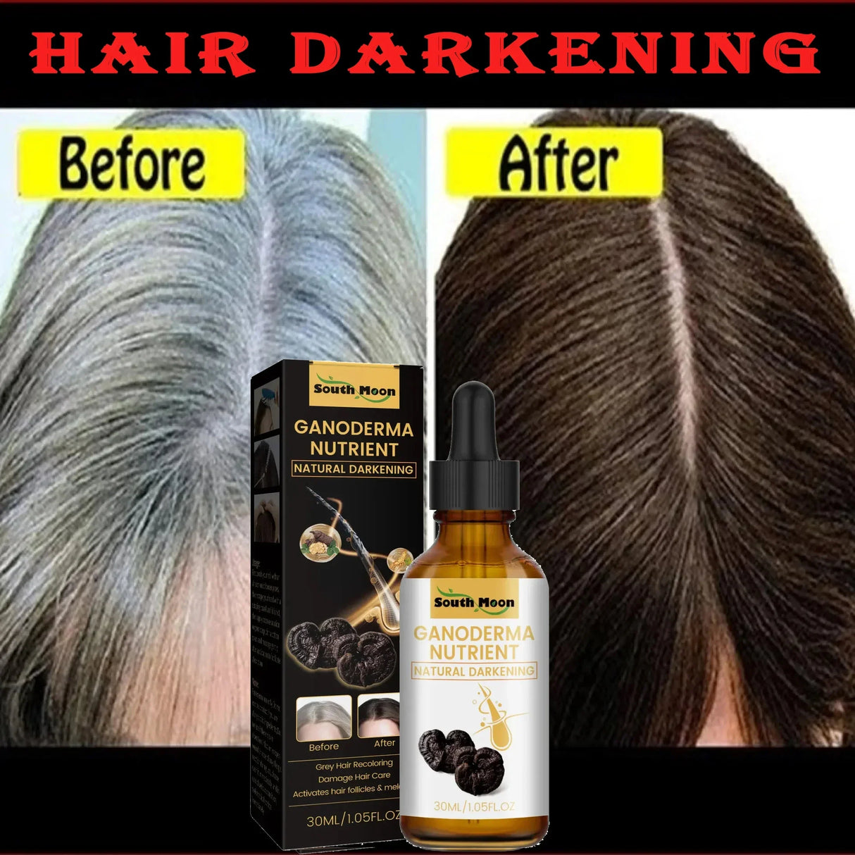 Gray White Hair Treatment Serum Oil White To