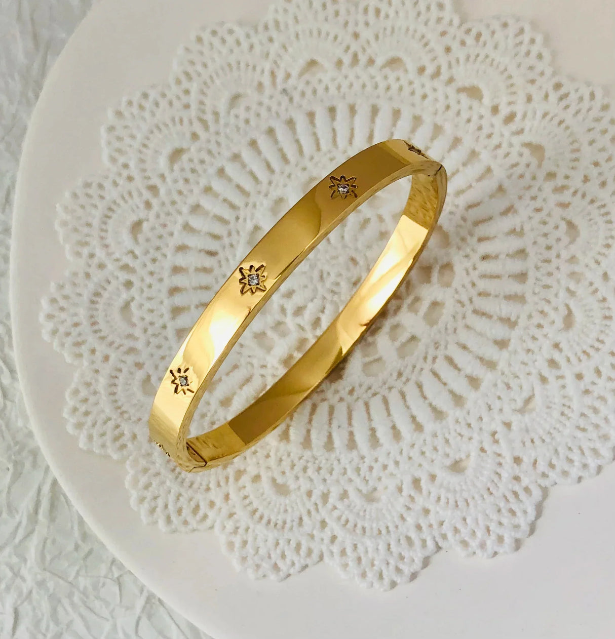 Fashion Punk Gold Color Bangles for Women Trendy