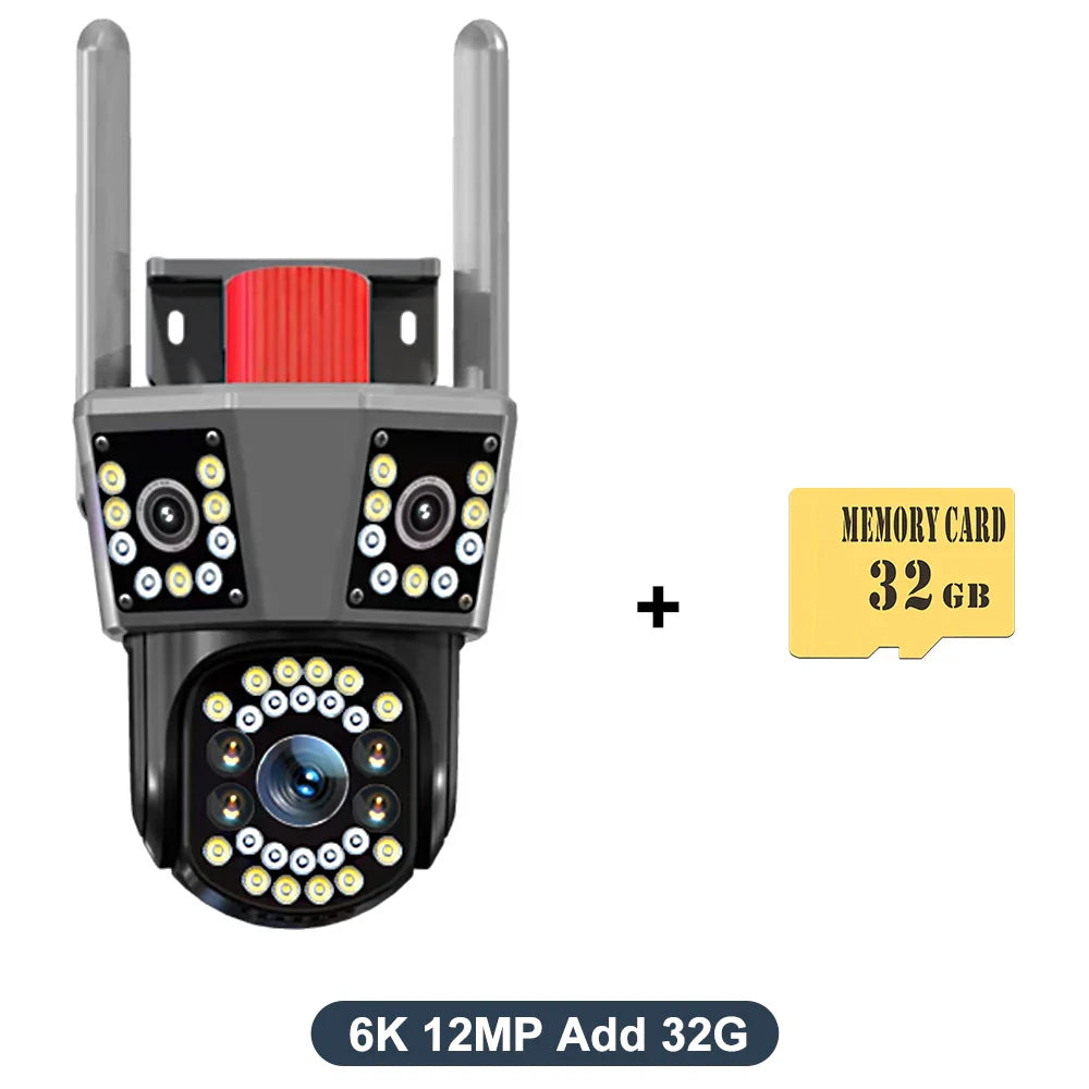 6K 12MP WIFI IP Outdoor Camera 8X Zoom
