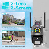 Outdoor Wifi PTZ Camera 4K 8MP HD Dual-Lens
