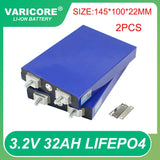 1-4pcs 3.2V 32Ah LiFePO4 battery pack phosphate 3C