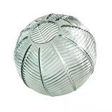 Nordic Glass Pendant Light Green Leaf Pattern Lighting