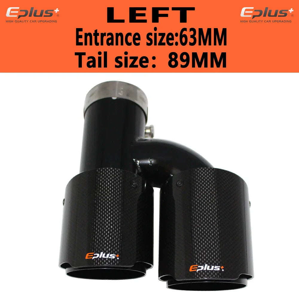 EPLUS Car Carbon Fiber Glossy Muffler Tip H