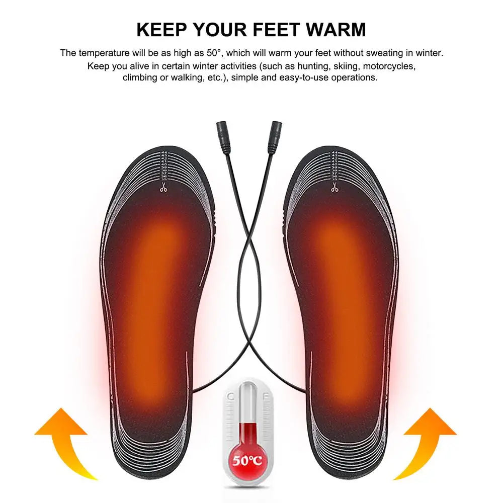 USB Heated Shoe Insoles Electric Foot Warming Pad