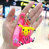 Pokemon Keychain Anime Figures Pikachu Cartoon Key Chain