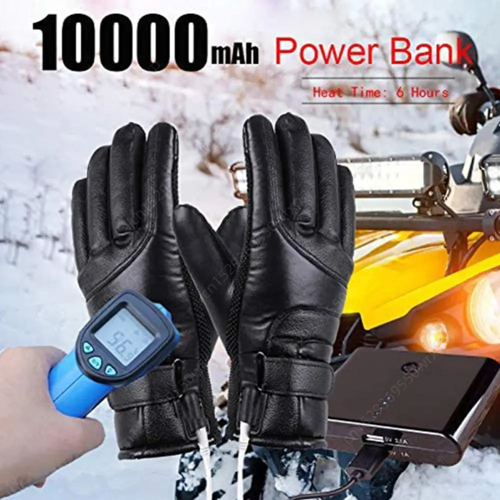 Snowmobile Heating Gloves Hand Warmers 3 Gear Electric Thermal Gloves Waterproof Snowboard Cycling Motorcycle Bicycle SkiOutdoor