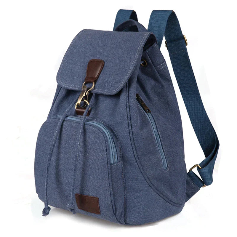 Retro Men's Travel Backpack Canvas Solid Outdoor Camping