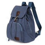 Retro Men's Travel Backpack Canvas Solid Outdoor Camping
