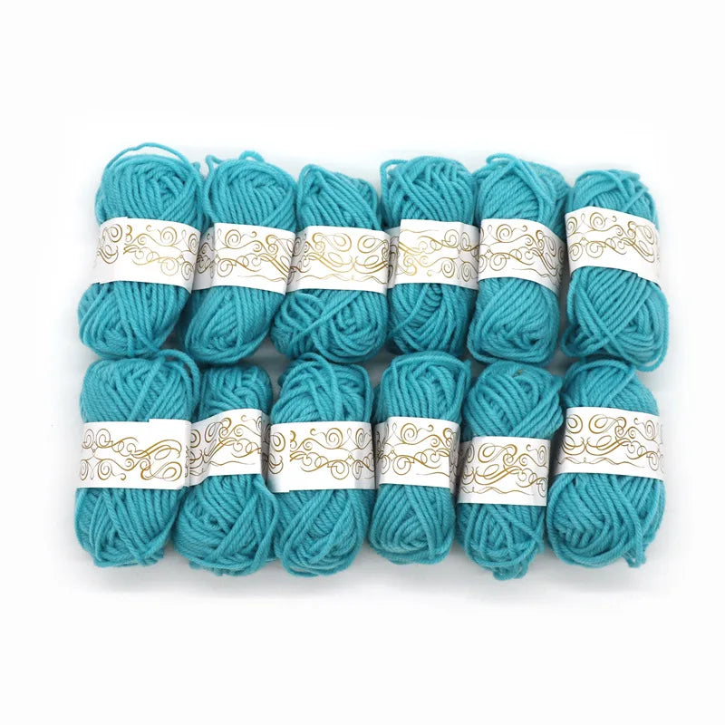 12Ball/Set High Quality Warm DIY Milk Cotton Yarn