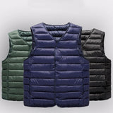 2023 Autumn Winter Men Warm Vest Jacket Male