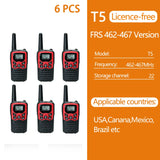 2/4/6 PCS ABBREE Walkie Talkie PMR/FRS UHF Mini