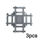 City Trains DIY Building Blocks Straight Curved Rail