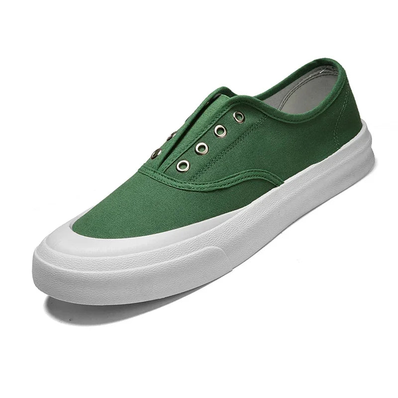 Men Canvas Shoes Fashion Solid Color Men Vulcanized