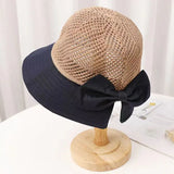 Outdoor Foldable Wide Brim Floppy Girls Straw Hat