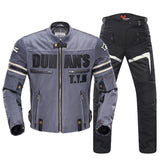 DUHAN Motorcycle Jacket Men Motorcycle Armor Protector DUHAN Pants Moto Cycling Jacket Motocross Chaqueta Summer Riding Clothes