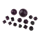 15pcs/set Acrylic Polyhedral Numeral Dice Set D60 D30