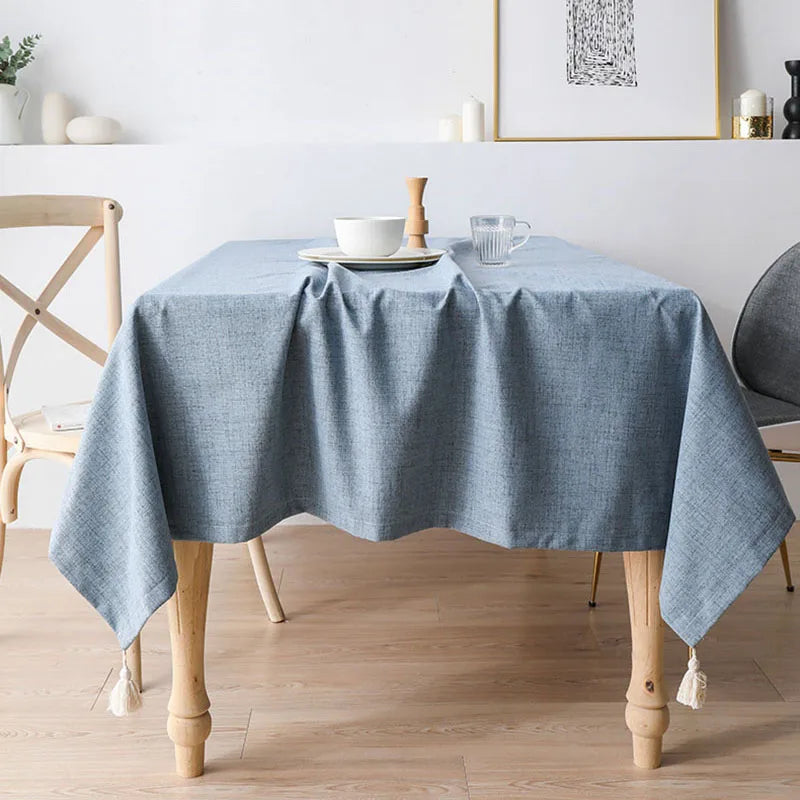 Cotton And Linen Tablecloth Waterproof And Anti-Scalding High-End