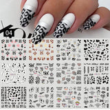 12 Designs Nail Stickers Set Mixed Floral Geometric