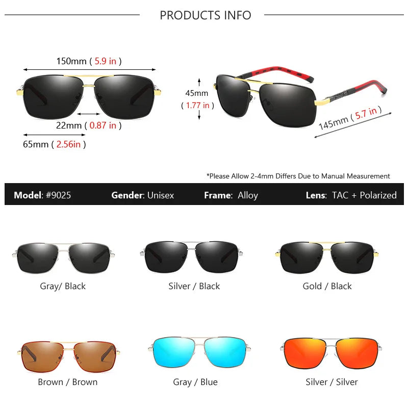 AOWEAR Men's Polarized Mirrored Sunglasses for Men Women