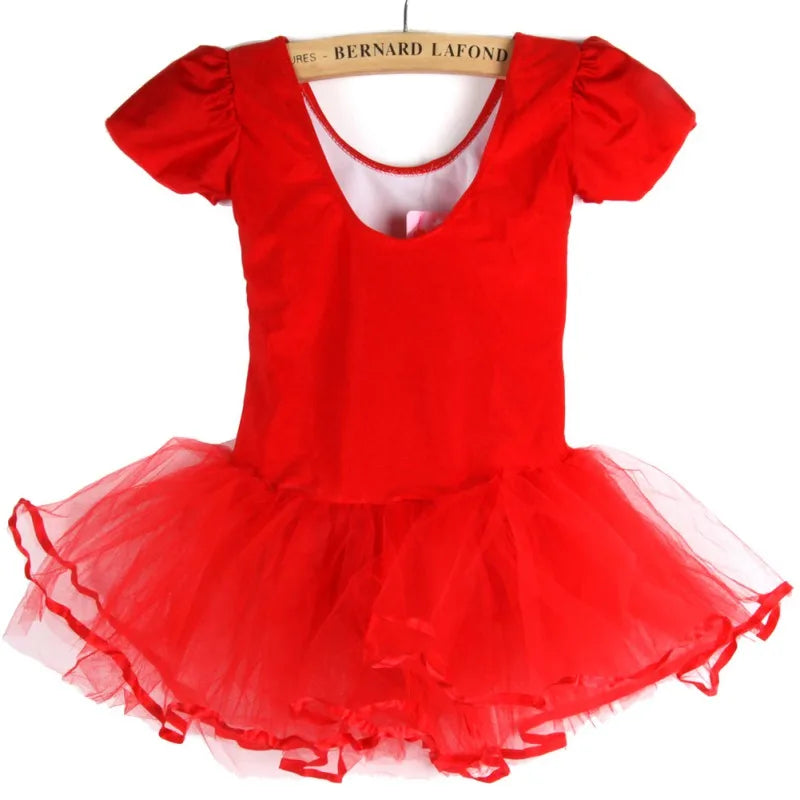1PC Kids Girls Short Sleeved Ballet Dress Children