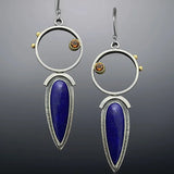 Bohemian Water Drop Blue Stone Earrings for Women