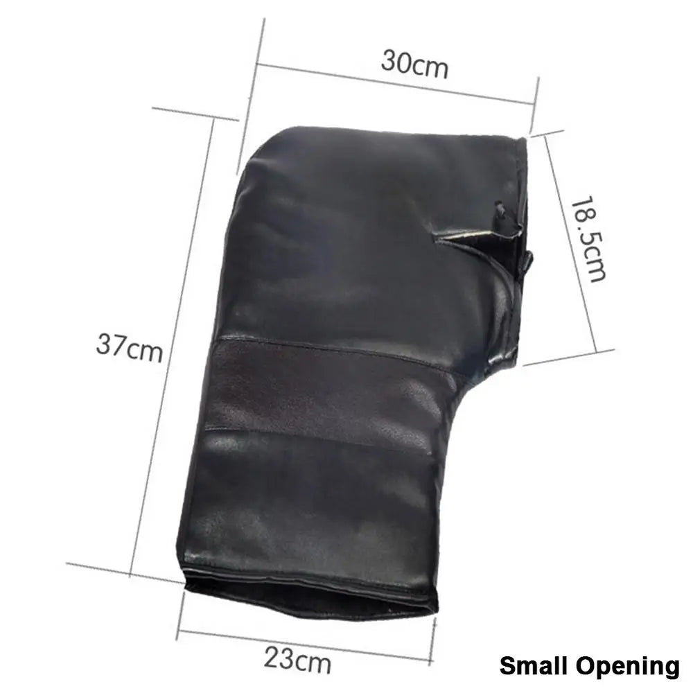 Waterproof Motorcyclist Handlebar Thermal Mittens PU Leather Winter Motorcycle Gloves For Men Snow Mobile Gear Winterization