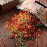 1000pcs Disposable Colorful Hair Ties Elastic Hair Bands