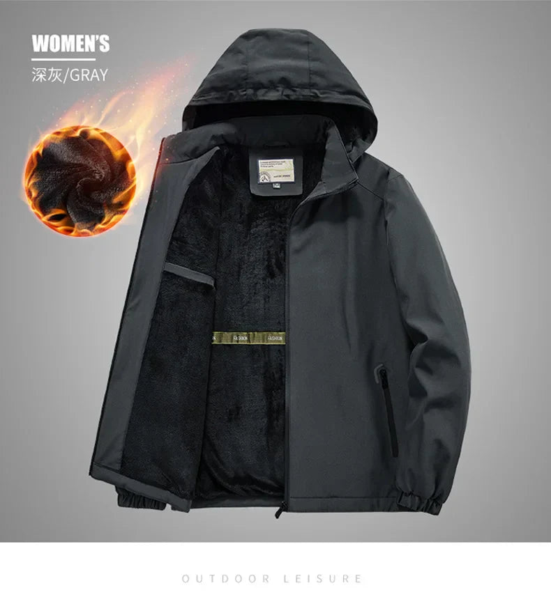 winter Windproof Jacket Men's Military Fleece-lined Thickened Warm