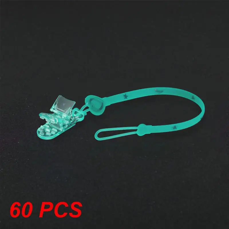 2~60PCS Pacifier Chain Pacifier Clip Silicone Molar Chain