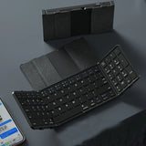 BOW Hebrew/Korea/Russia Wireless Folding Keyboard with Touchpad Rechargeable