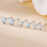 S925 Sterling Silver Small Simple and Loving Diamond Earrings for Women’s Cute and Fresh Personality Elegent Diamond Earrings