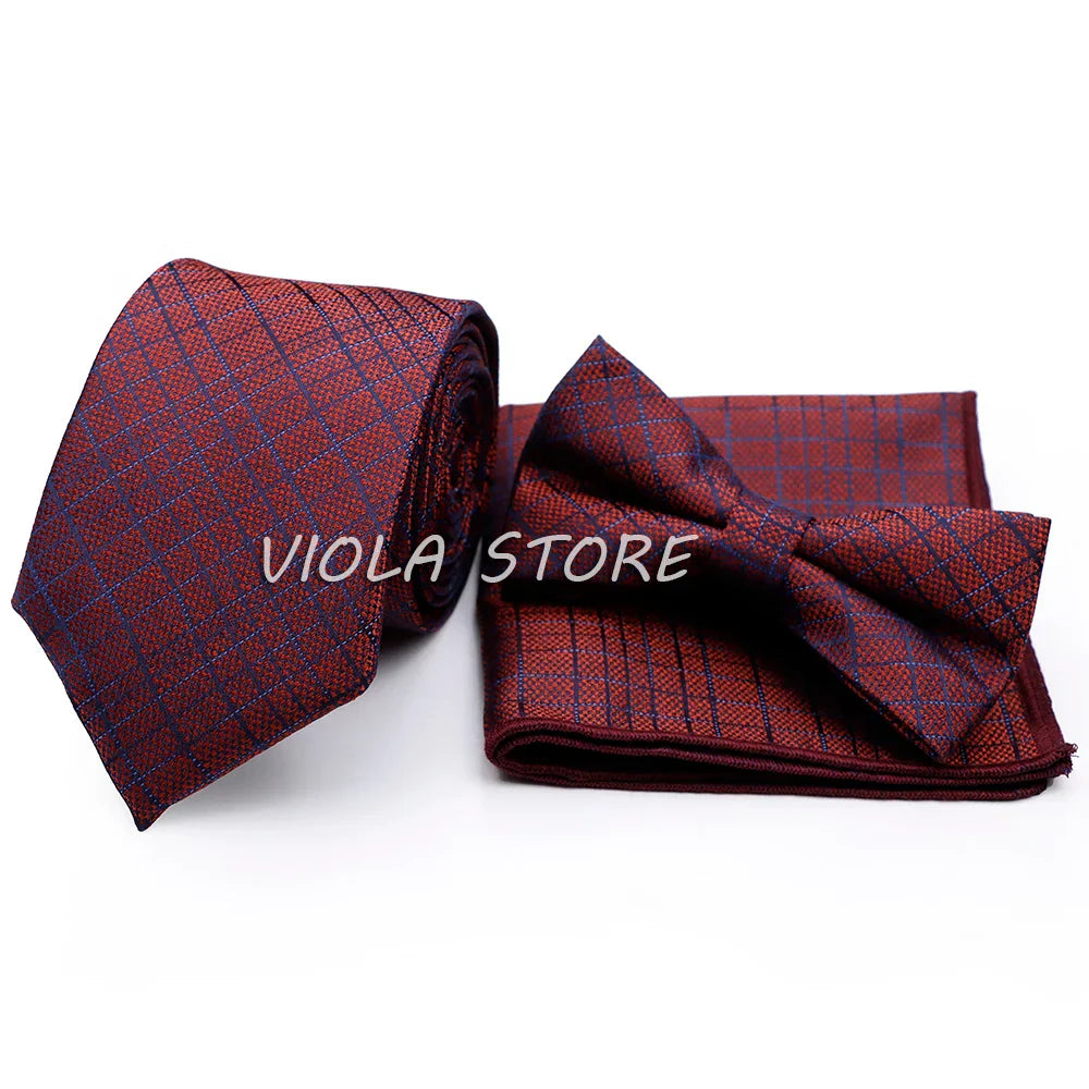 45 Color Paisley Geometry Striped 7.5cm Tie Set