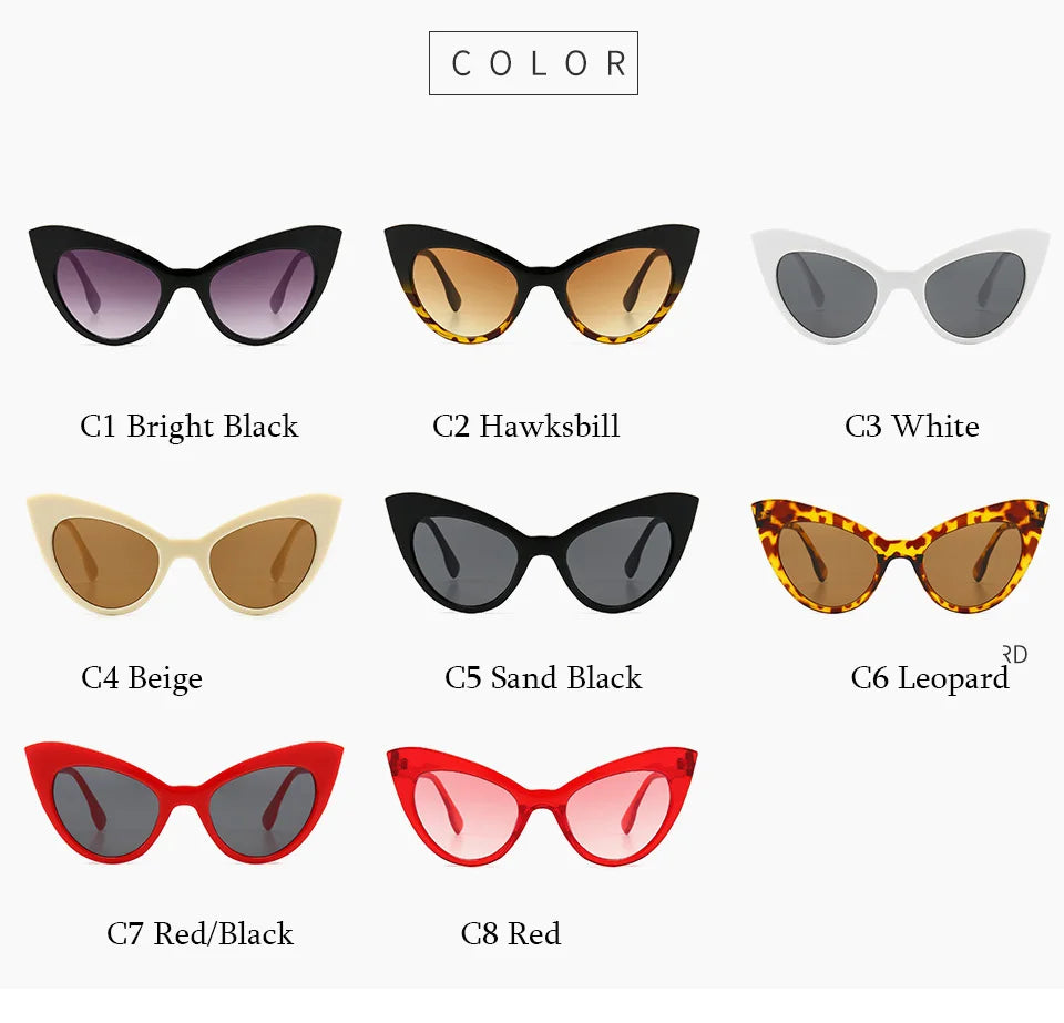 Summer Cat Eyes Sunglasses Small Frame Okulary UV400