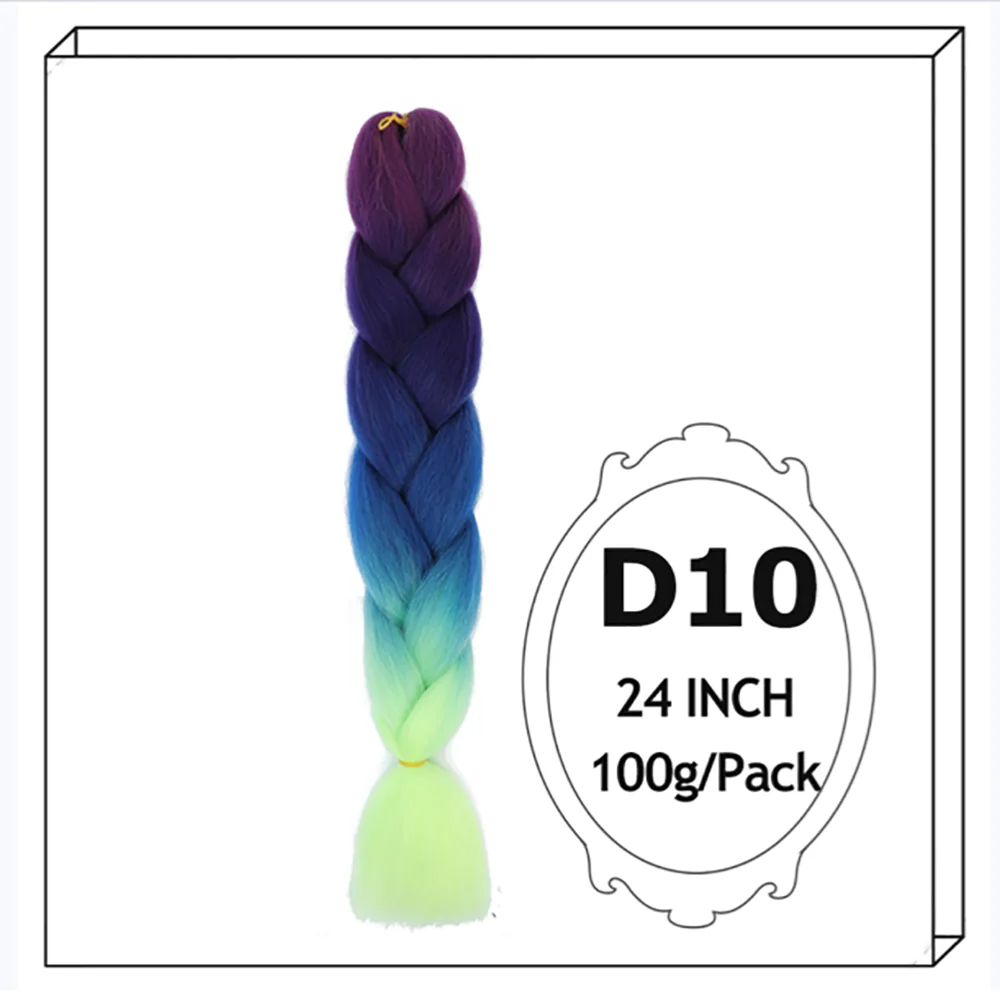 24Inch Synthetic Long Jumbo Ombre Braiding Hair For