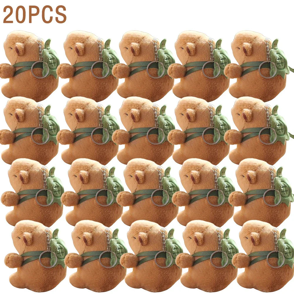 1-20PCS Cartoon Capybara Pendant Plush Toy Doll Bag