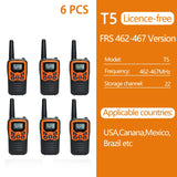 2/4/6 PCS ABBREE Walkie Talkie PMR/FRS UHF Mini