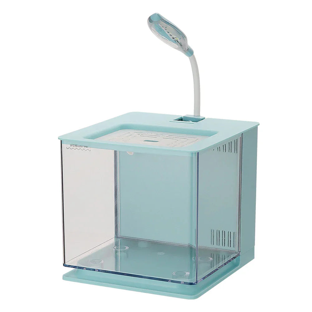 Small Fish Tank With Built-in USB Water Pump