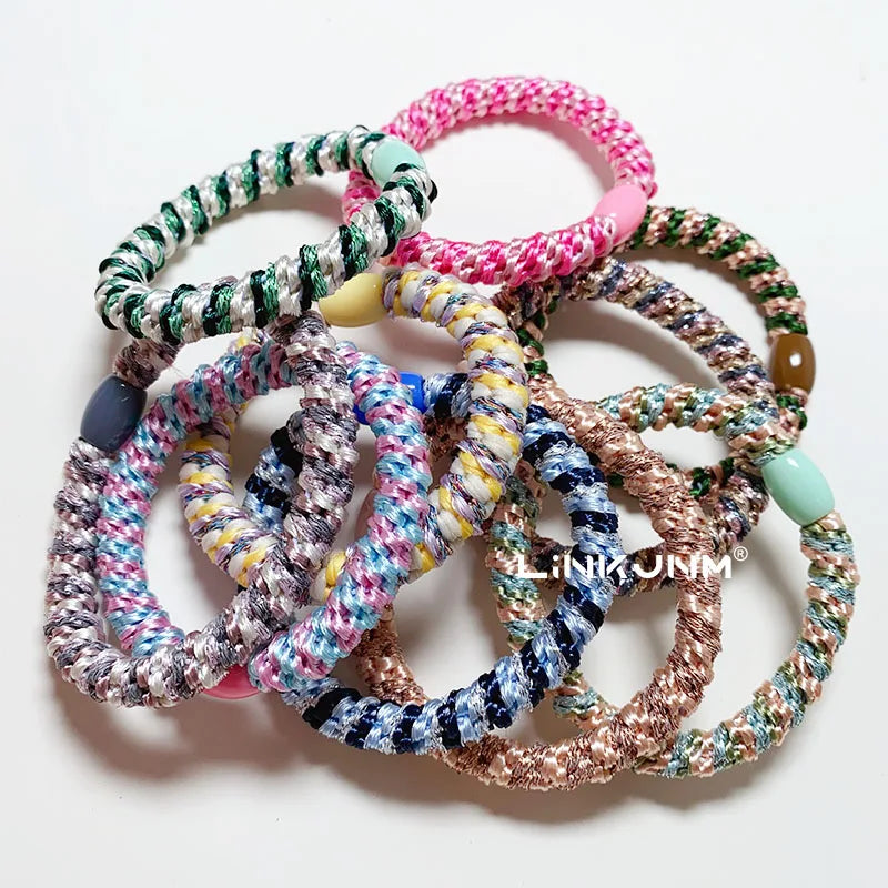 10PCS Korean Women Hair Scrunchies Quality Girls Elastic