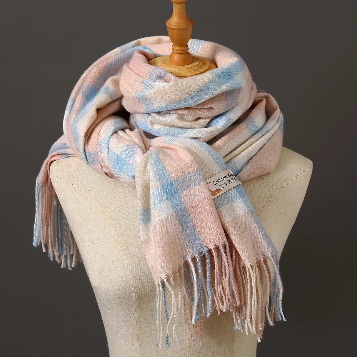 200*70cm Autumn Winter Warm Cashmere Scarf Dot Pattern