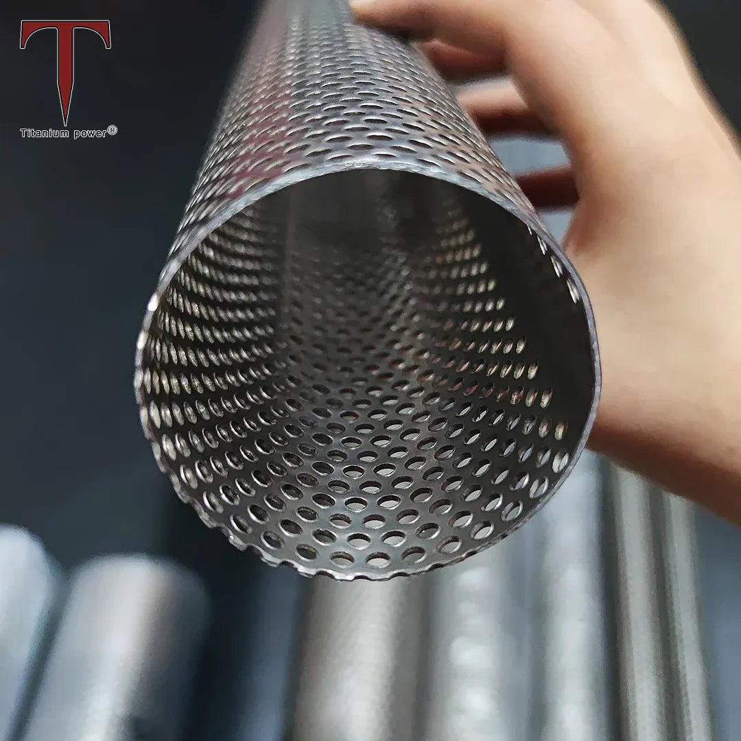 Tanium Perforated Tube TitaniumStainless Mesh Screen Filter Cylindrical